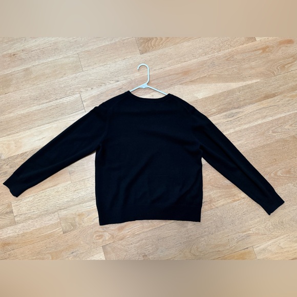Quince Women's Black Crew Neck Sweater - Picture 4 of 4